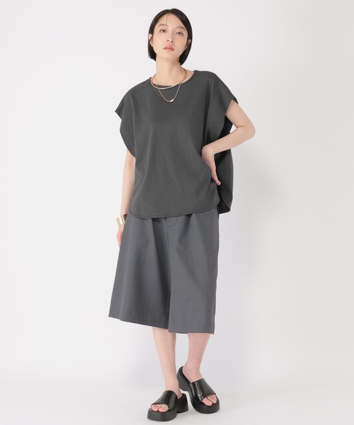 studio CLIP（スタディオクリップ）の「【daily CLIP】ドルマンフレンチスリーブT（Tシャツ/カットソー・レディース・ホワイト/ブラック/ブルー・FREE）」の16枚目の写真