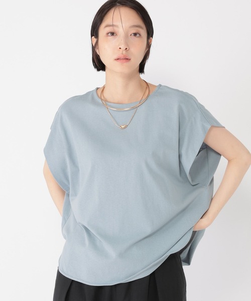 studio CLIP（スタディオクリップ）の「【daily CLIP】ドルマンフレンチスリーブT（Tシャツ/カットソー・レディース・ホワイト/ブラック/ブルー・FREE）」の18枚目の写真