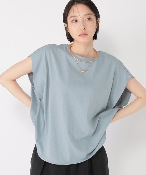 studio CLIP（スタディオクリップ）の「【daily CLIP】ドルマンフレンチスリーブT（Tシャツ/カットソー・レディース・ホワイト/ブラック/ブルー・FREE）」の19枚目の写真