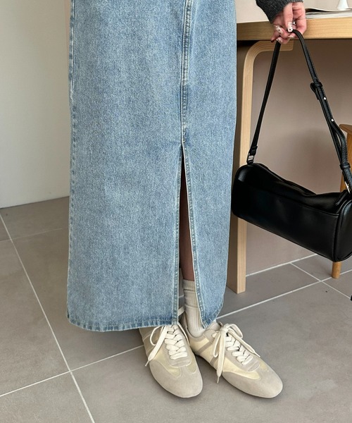 DISCOAT（ディスコート）の「スエード調サテンバレエスニーカー（スニーカー・レディース・ライトグレー/ブラウン/ピンク/ブラック/アイボリー・MEDIUM/LARGE）」の6枚目の写真