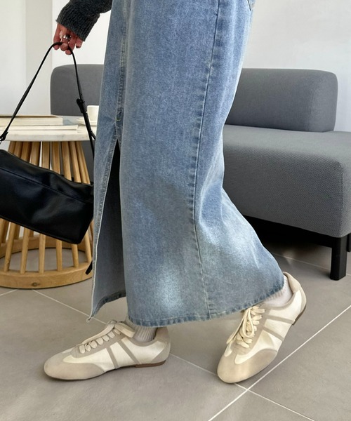 DISCOAT（ディスコート）の「スエード調サテンバレエスニーカー（スニーカー・レディース・ライトグレー/ブラウン/ピンク/ブラック/アイボリー・MEDIUM/LARGE）」の8枚目の写真