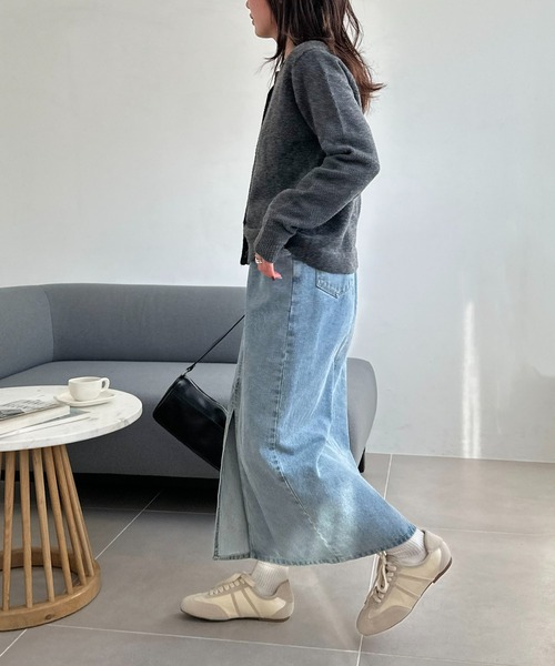 DISCOAT（ディスコート）の「スエード調サテンバレエスニーカー（スニーカー・レディース・ライトグレー/ブラウン/ピンク/ブラック/アイボリー・MEDIUM/LARGE）」の10枚目の写真