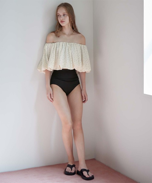 SEA DRESS(シードレス)の「2wayバルーンスリーブビキニ/水着(水着・レディース・ホワイト/ホワイト系その他/ドット・L/M/S)」の20枚目の写真