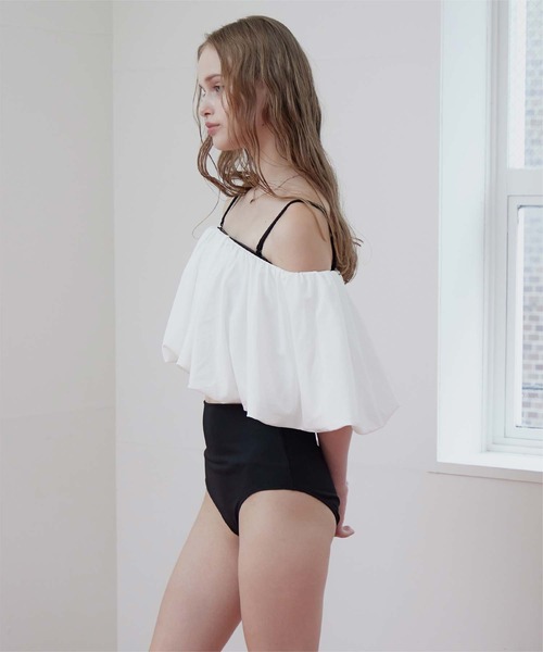 SEA DRESS(シードレス)の「2wayバルーンスリーブビキニ/水着(水着・レディース・ホワイト/ホワイト系その他/ドット・L/M/S)」の7枚目の写真