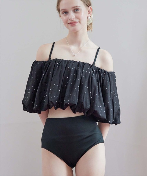 SEA DRESS(シードレス)の「2wayバルーンスリーブビキニ/水着(水着・レディース・ホワイト/ホワイト系その他/ドット・L/M/S)」の16枚目の写真
