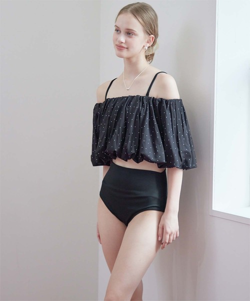 SEA DRESS(シードレス)の「2wayバルーンスリーブビキニ/水着(水着・レディース・ホワイト/ホワイト系その他/ドット・L/M/S)」の18枚目の写真