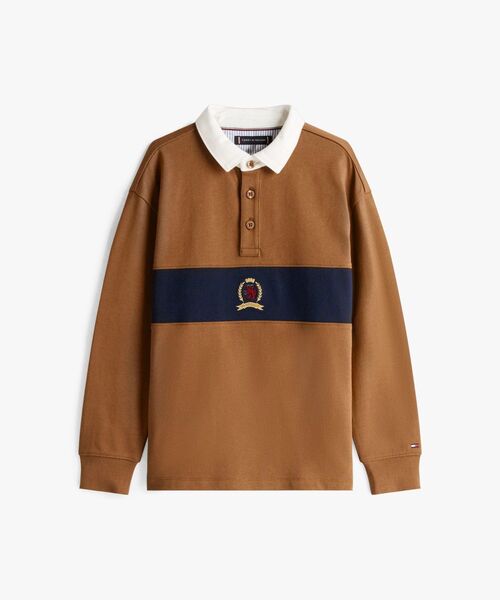 TOMMY HILFIGER（トミーヒルフィガー）の「BOYS ライン入りロングスリーブポロシャツ（ポロシャツ・キッズ・ネイビー/ブラウン系その他・140cm/150cm/160cm/130cm）」の10枚目の写真