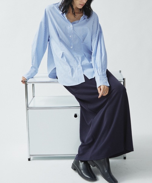 フロントタックロングスリーブシャツ（シャツ/ブラウス）｜Aunt