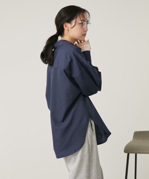 Aunt Marie's（アントマリーズ）の「フロントタックロングスリーブシャツ（シャツ/ブラウス・レディース・ストライプ/ネイビー/サックスブルー/ナチュラル・FREE）」の11枚目の写真