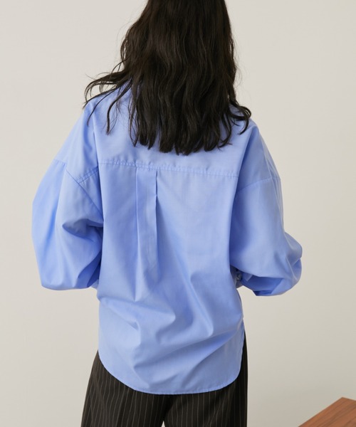 Aunt Marie's（アントマリーズ）の「フロントタックロングスリーブシャツ（シャツ/ブラウス・レディース・ストライプ/ネイビー/サックスブルー/ナチュラル・FREE）」の20枚目の写真