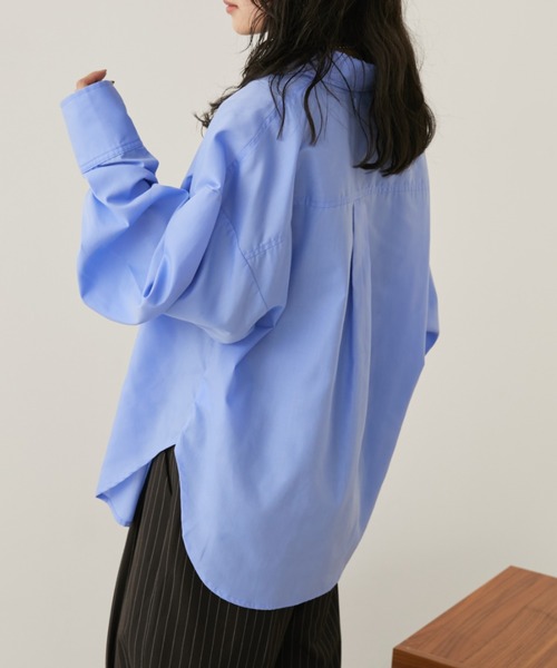 Aunt Marie's（アントマリーズ）の「フロントタックロングスリーブシャツ（シャツ/ブラウス・レディース・ストライプ/ネイビー/サックスブルー/ナチュラル・FREE）」の17枚目の写真