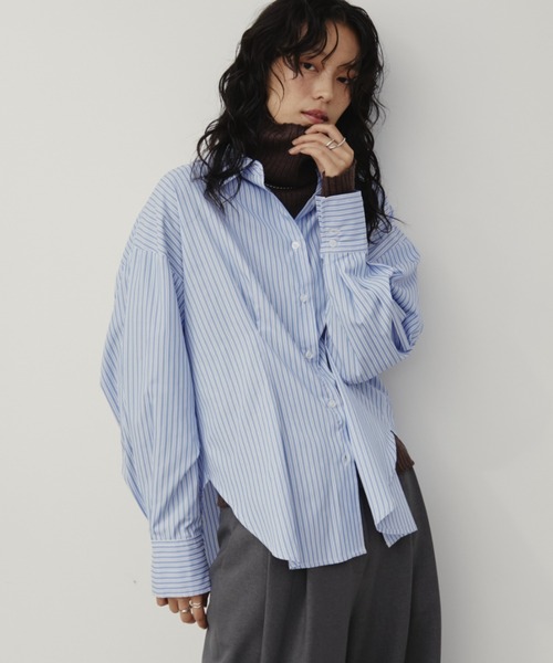 フロントタックロングスリーブシャツ（シャツ/ブラウス）｜Aunt