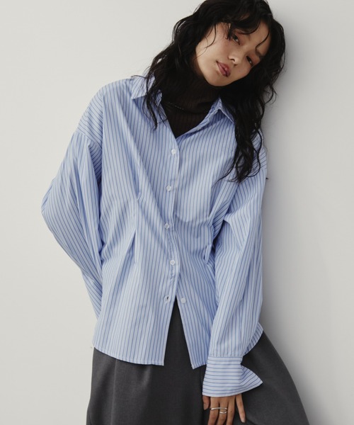 フロントタックロングスリーブシャツ（シャツ/ブラウス）｜Aunt