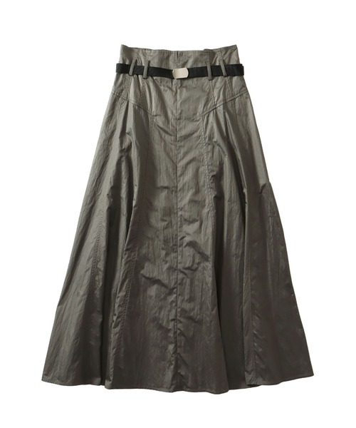 DRESSLAVE(ドレスレイブ)の「fit & flare panel long skirt(フィット&フレアパネルロングスカート)(スカート・レディース・グレー/カーキ/ベージュ・36/38)」の2枚目の写真