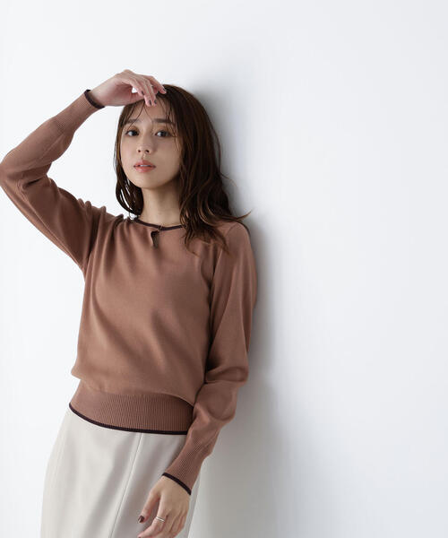 セール】◇メタルポイントバイカラーニット（ニット/セーター