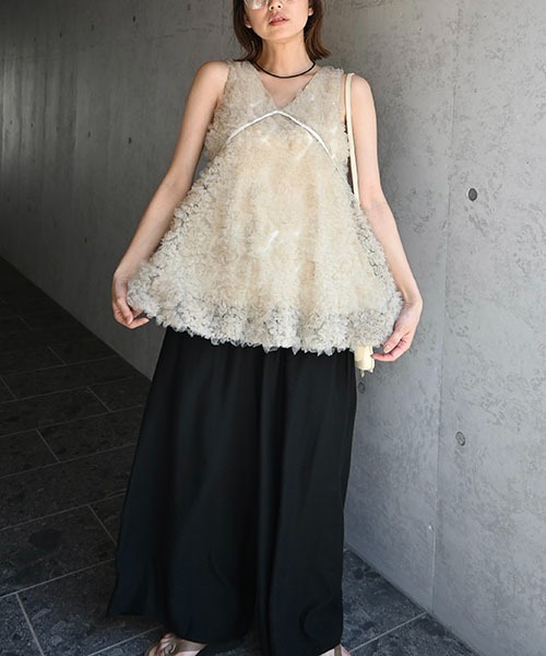 circle tulle motif balloon peplum 【公式通販】