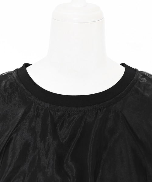Narcissus(ナルシス)の「バルーンチュールTシャツ《動画あり》(Tシャツ/カットソー・レディース・ブラック/ホワイト・FREE)」の6枚目の写真
