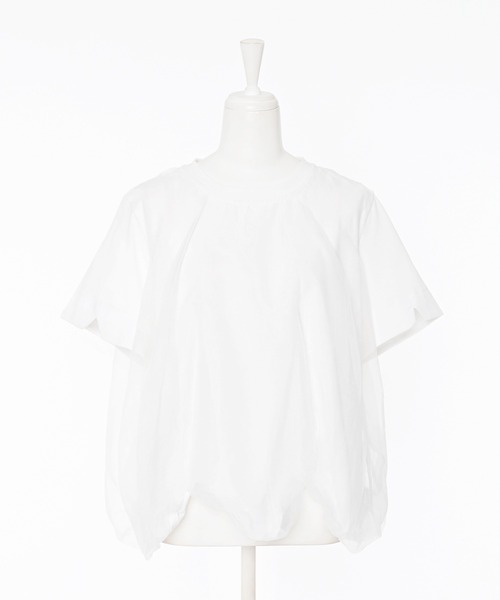 Narcissus(ナルシス)の「バルーンチュールTシャツ《動画あり》(Tシャツ/カットソー・レディース・ブラック/ホワイト・FREE)」の14枚目の写真