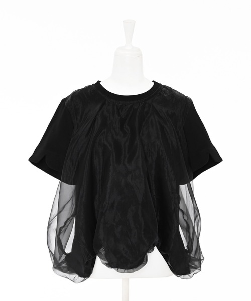 Narcissus(ナルシス)の「バルーンチュールTシャツ《動画あり》(Tシャツ/カットソー・レディース・ブラック/ホワイト・FREE)」の15枚目の写真