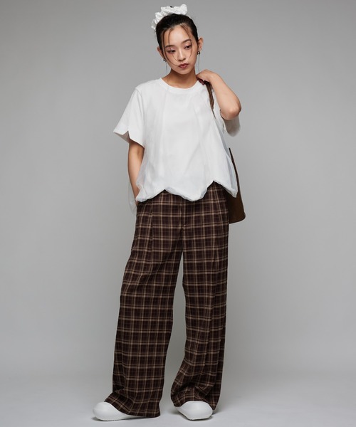 Narcissus(ナルシス)の「バルーンチュールTシャツ《動画あり》(Tシャツ/カットソー・レディース・ブラック/ホワイト・FREE)」の9枚目の写真
