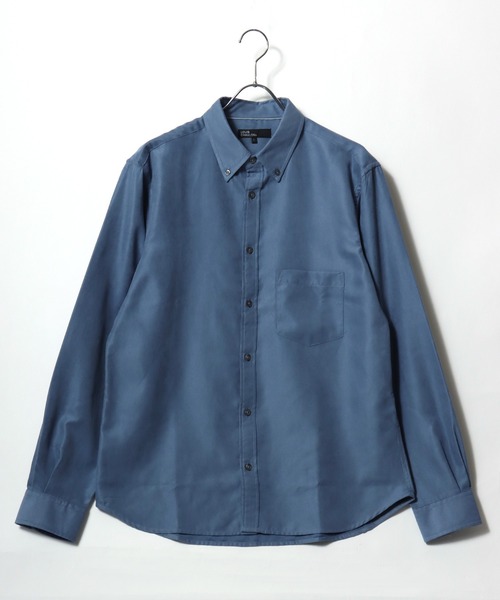 LOUIS CHAVLON（ルイシャブロン）の「LOUIS CHAVLON/ルイシャブロン ピケ織り 無地 ボタンダウンシャツ（シャツ/ブラウス・メンズ・ダークグレー/ライトグレー/ライトブルー/ブラック・M/L/LL）」の8枚目の写真