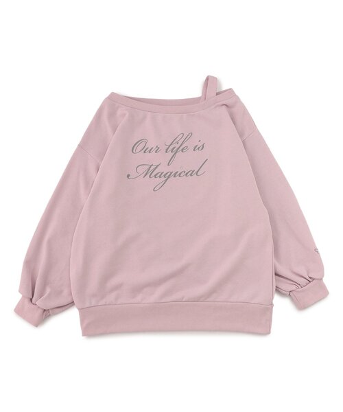 algy（アルジー）の「エンジェルワンショルトレーナー（スウェット・キッズ・グレー/オフホワイト/ピンク・X-SMALL/MEDIUM/SMALL/XX-SMALL）」の3枚目の写真