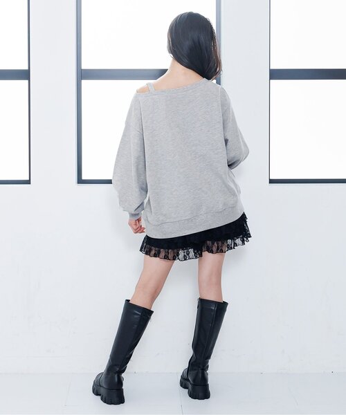 algy（アルジー）の「エンジェルワンショルトレーナー（スウェット・キッズ・グレー/オフホワイト/ピンク・X-SMALL/MEDIUM/SMALL/XX-SMALL）」の15枚目の写真