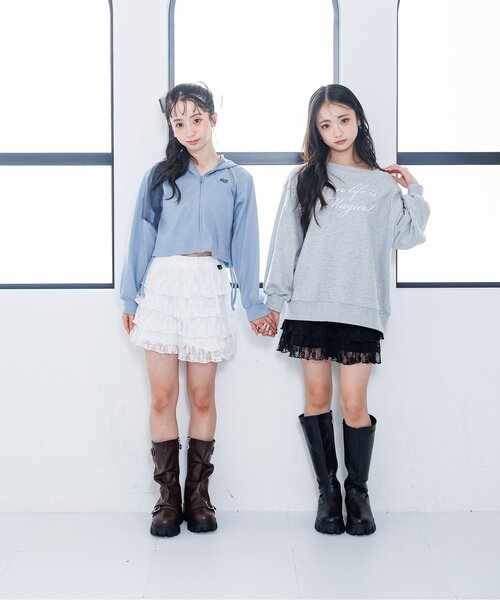 algy（アルジー）の「エンジェルワンショルトレーナー（スウェット・キッズ・グレー/オフホワイト/ピンク・X-SMALL/MEDIUM/SMALL/XX-SMALL）」の7枚目の写真