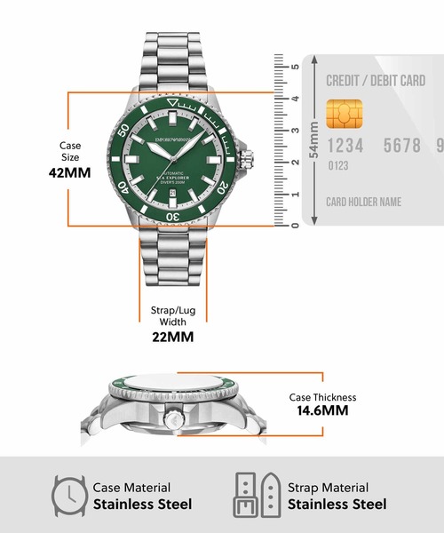 EMPORIO ARMANI(エンポリオアルマーニ)の「エンポリオ・アルマーニ 腕時計 メンズ アナログ ステンレス AR60088(アナログ腕時計・メンズ・シルバー・FREE)」の4枚目の写真