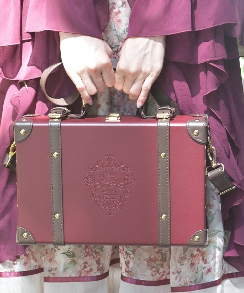 クラシカル配色ミニトランク（ボストンバッグ）｜axes femme