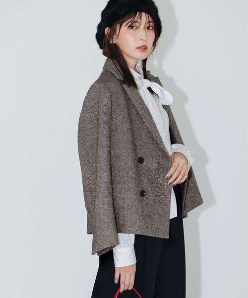 組曲(クミキョク)の「シックツイード ジャケット(テーラードジャケット・レディース・ブラック系・6/5)」の1枚目の写真