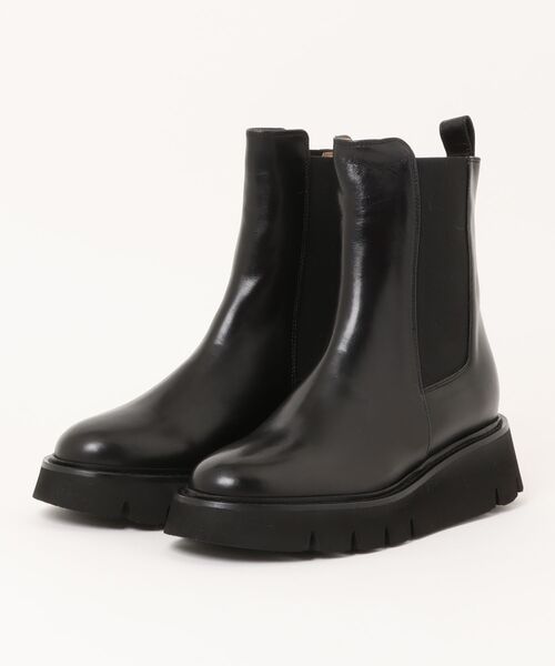 Luca Grossi（ルーカグロッシ）の「【Luca Grossi】ラウンドトウ厚底サイドゴアブーツ(L53003)（ブーツ・レディース・ブラック・37/36）」の2枚目の写真