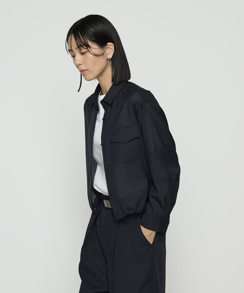 COMME CA（コムサ）の「T/W平ボイル シャツジャケット（その他アウター・レディース・ネイビー・11号/9号）」の4枚目の写真