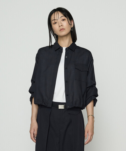 COMME CA（コムサ）の「T/W平ボイル シャツジャケット（その他アウター・レディース・ネイビー・11号/9号）」の8枚目の写真