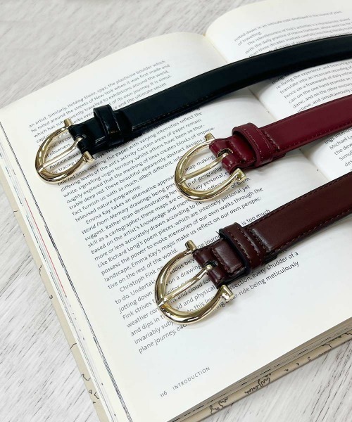 F i.n.t（フィント）の「フレンチベーシックベルト/F&A/fint フィント（ベルト・レディース・ボルドー/ブラウン/ブラック・FREE）」の4枚目の写真