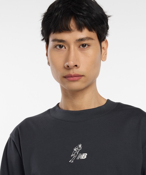 NEW BALANCE(ニューバランス)の「大谷翔平 ヘビーウェイトコットンロングスリーブTシャツ(Tシャツ/カットソー・メンズ・チャコールグレー/インディゴブルー・SMALL/MEDIUM/LARGE/X-LARGE/XX-LARGE)」の9枚目の写真