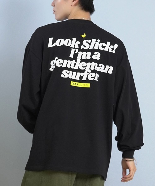 ムラサキスポーツ(ムラサキスポーツ)の「【ムラサキスポーツ限定】DEAR LAUREL/ディアローレル × BYRD バード コラボ 長袖 Tシャツ ロンT バックプリント DL25F-BYRD02(Tシャツ/カットソー・メンズ・ブラック/ホワイト・L/M)」の2枚目の写真