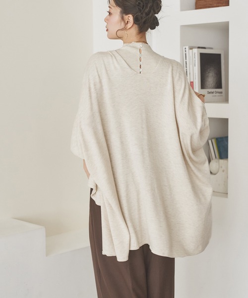 LAULEN（ローレン）の「shawl collar knit cardigan /ショールカラーニットカーディガン（カーディガン/ボレロ・レディース・オートミール/ブラック/チャコールグレー/ブラウン・FREE）」の18枚目の写真