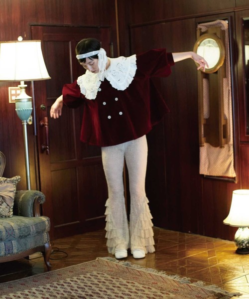 Lam balm(ラムバム)の「【Lam Balm】レースヘムティアードパンツ(レギンス/スパッツ・レディース・ベージュ/ホワイト・1/0)」の18枚目の写真