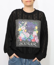 153616：ネコとテレビ柄ロンT（Tシャツ/カットソー）｜ScoLar