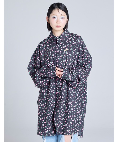 Little sunny bite(リトルサニーバイト)の「/Little Sunny Bite/floral shirts(シャツ/ブラウス・レディース・ピンク/ブラック/ホワイト・MEDIUM/SMALL)」の3枚目の写真