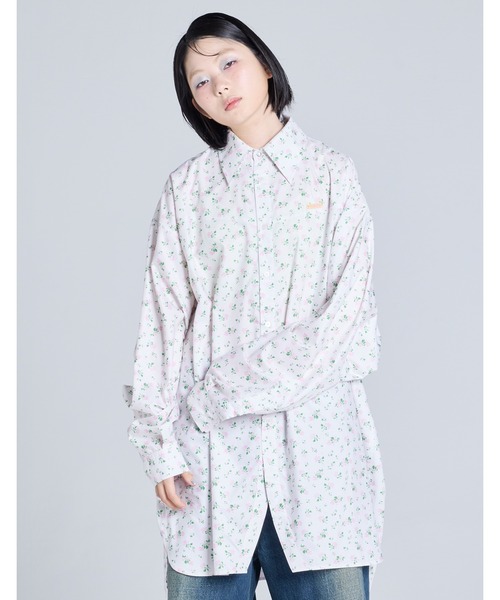 Little sunny bite(リトルサニーバイト)の「/Little Sunny Bite/floral shirts(シャツ/ブラウス・レディース・ピンク/ブラック/ホワイト・MEDIUM/SMALL)」の4枚目の写真