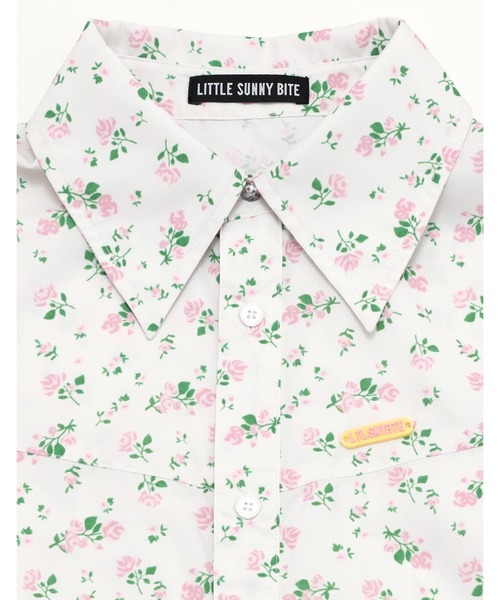 Little sunny bite(リトルサニーバイト)の「/Little Sunny Bite/floral shirts(シャツ/ブラウス・レディース・ピンク/ブラック/ホワイト・MEDIUM/SMALL)」の8枚目の写真