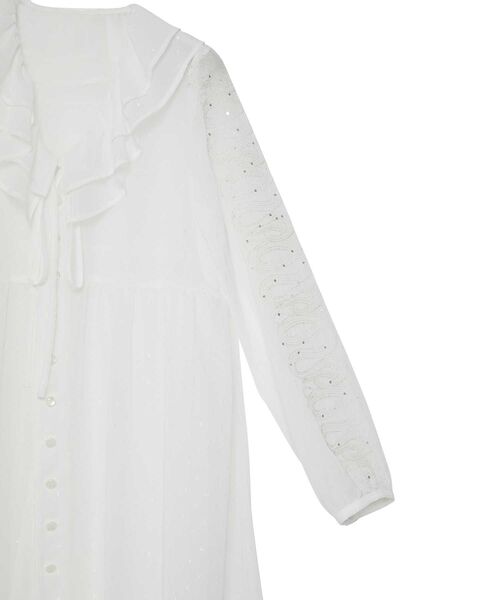 HYSTERIC GLAMOUR（ヒステリックグラマー）の「SNAKE LOOP刺繍 フリルワンピース（ワンピース・レディース・ブラック/ホワイト・FREE）」の5枚目の写真