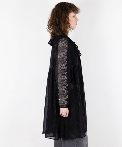 HYSTERIC GLAMOUR（ヒステリックグラマー）の「SNAKE LOOP刺繍 フリルワンピース（ワンピース・レディース・ブラック/ホワイト・FREE）」の13枚目の写真