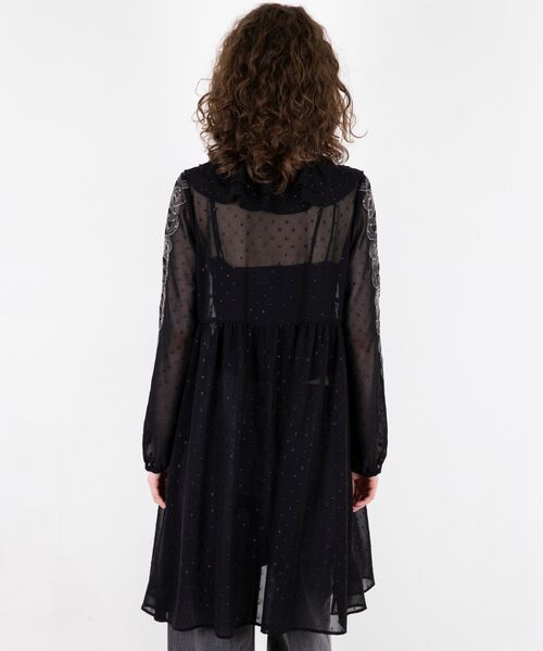 HYSTERIC GLAMOUR（ヒステリックグラマー）の「SNAKE LOOP刺繍 フリルワンピース（ワンピース・レディース・ブラック/ホワイト・FREE）」の14枚目の写真