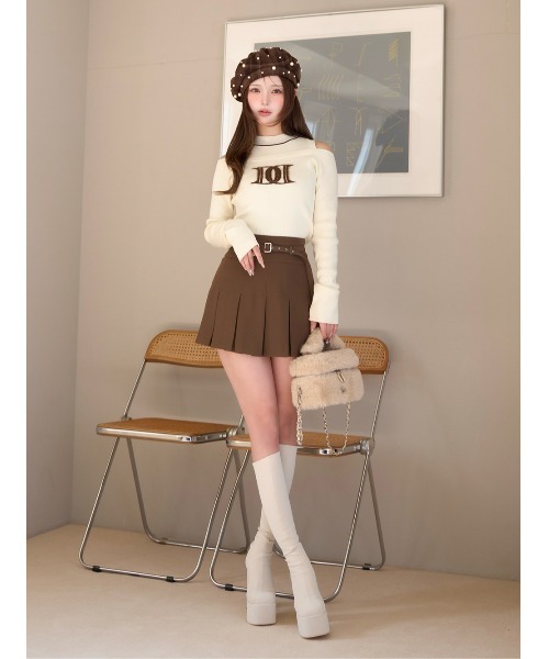 Darich セミワイドプリーツテーラードミニスカート セミワイドプリーツテーラードミニスカート（スカート）｜Darich