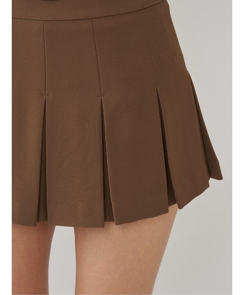 セミワイドプリーツテーラードミニスカート（スカート）｜Darich