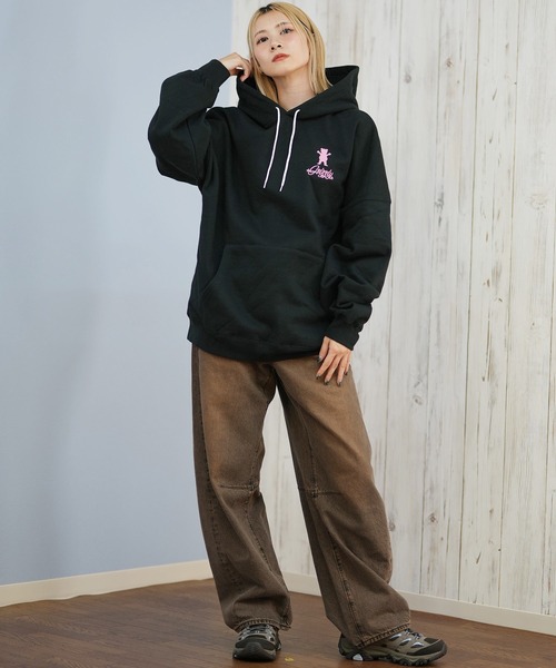 GRIZZLY(グリズリー)の「GRIZZLY/グリズリー BIG EMBROIDERY BEAR パーカー G25FW-4332(パーカー・レディース・ブラック/シルバーグレー・L/M/XL)」の5枚目の写真