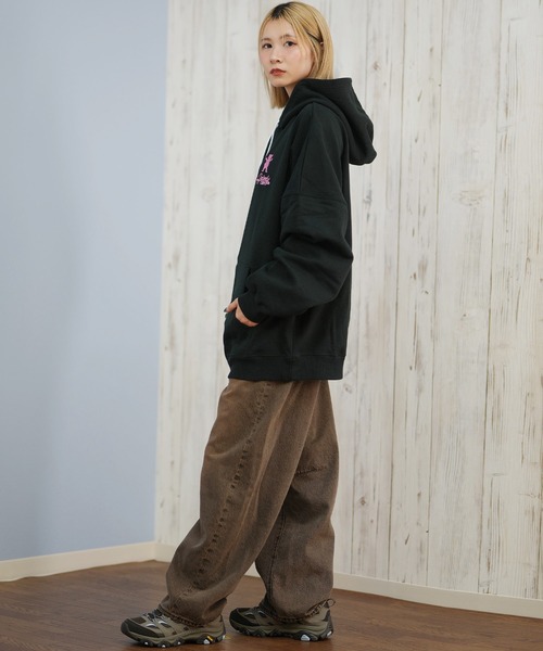 GRIZZLY(グリズリー)の「GRIZZLY/グリズリー BIG EMBROIDERY BEAR パーカー G25FW-4332(パーカー・レディース・ブラック/シルバーグレー・L/M/XL)」の7枚目の写真